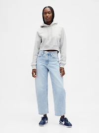 High Rise Crop Barrel Jeans