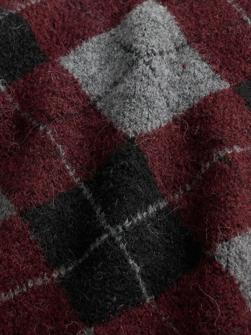 Brushed Argyle Sweater