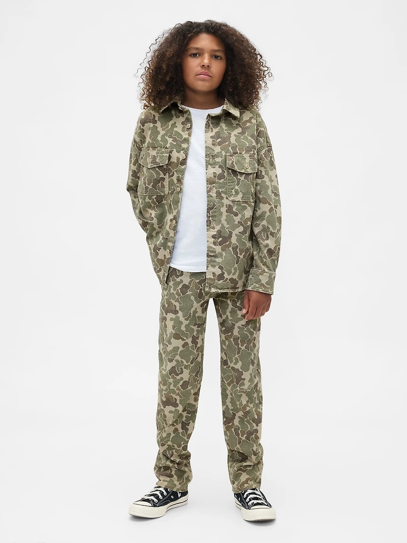 Kids Relaxed Camo Denim Shirt