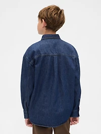 Kids Denim Oversized Shirt