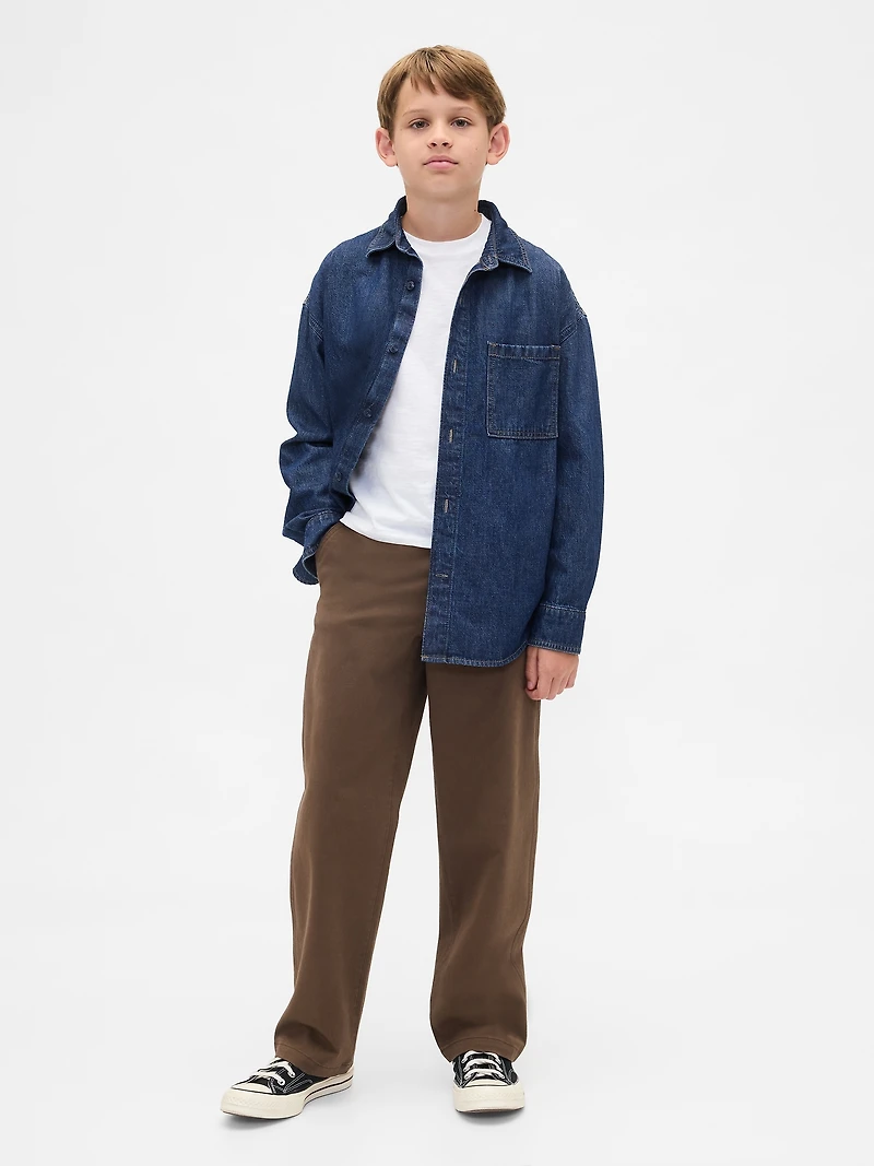 Kids Denim Oversized Shirt