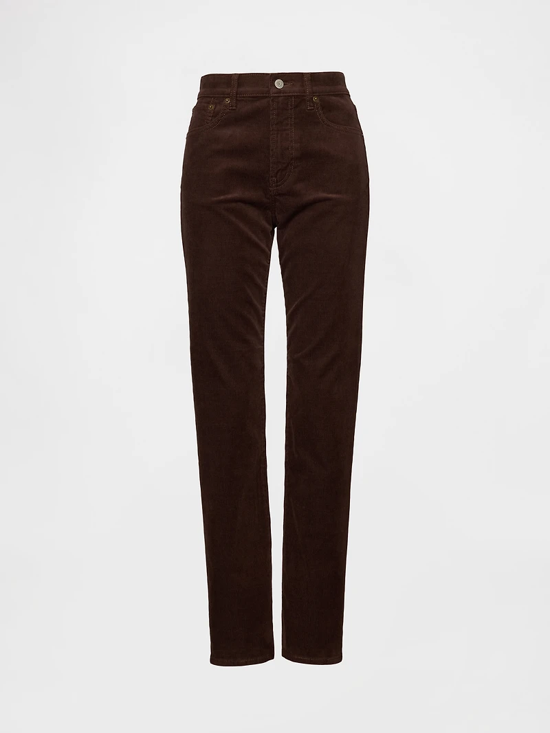 High Rise Corduroy '90s Slim Straight Jeans