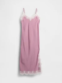 Lace-Trim Maxi Slip Dress