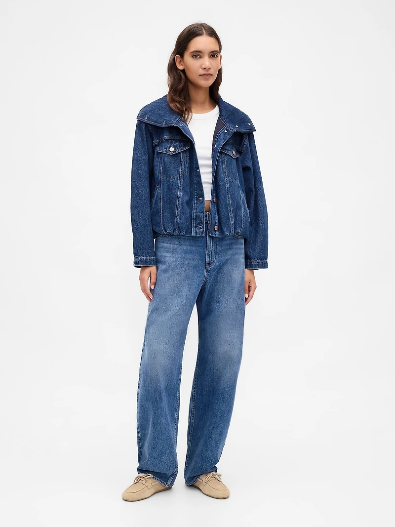 Denim Oversized Bubble Jacket