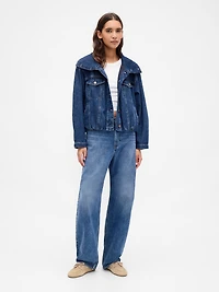 Denim Oversized Bubble Jacket