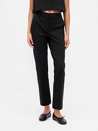 High Rise Ponte Slim Crop Pants