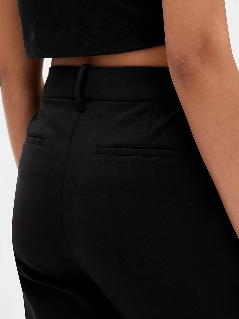 High Rise Ponte Slim Crop Pants