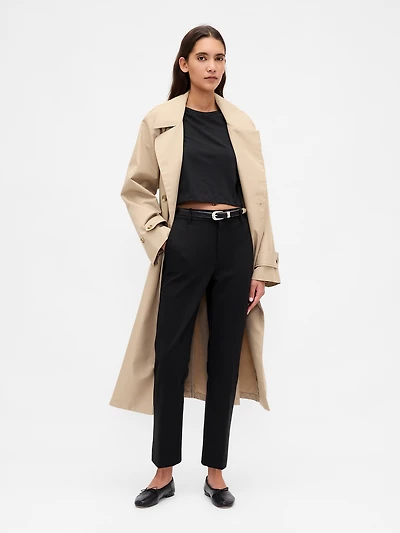 High Rise Ponte Slim Crop Pants