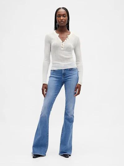 Low Rise Flare Jeans