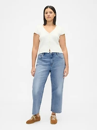 Mid Rise Relaxed Crop Jeans
