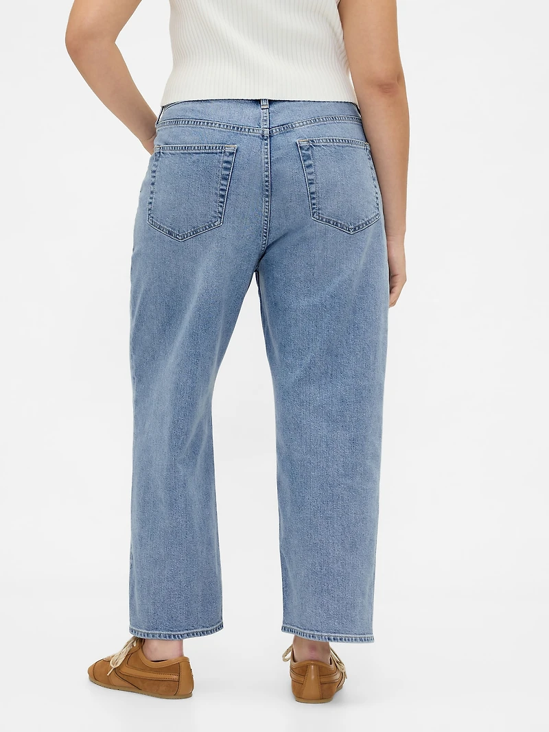 Mid Rise Relaxed Crop Jeans