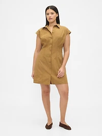 Poplin Seamed Shirtdress