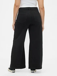 Sky High Rise Stride Wide-Leg Jeans