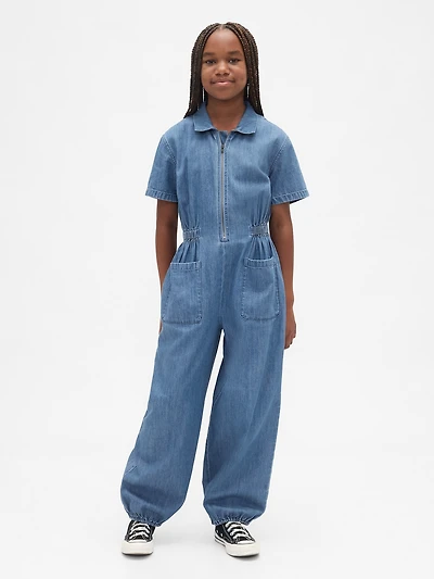 Kids Denim Jogger Jumpsuit