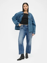 Mid Rise Relaxed Crop Jeans