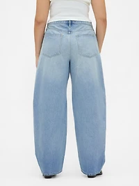 High Rise Baggy Barrel Jeans