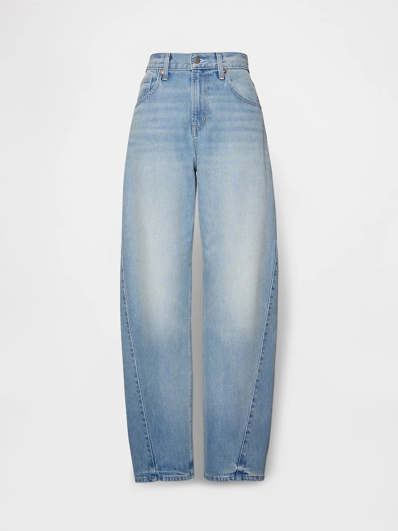 High Rise Baggy Barrel Jeans