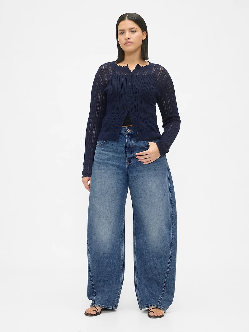 High Rise Baggy Barrel Jeans