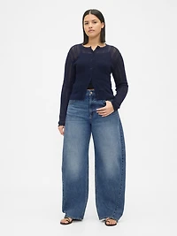 High Rise Baggy Barrel Jeans