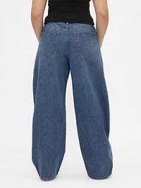 High Rise Baggy Barrel Jeans