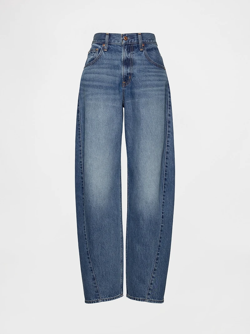 High Rise Baggy Barrel Jeans