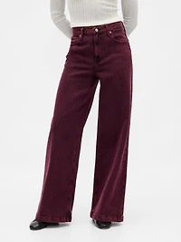 High Rise Stride Wide-Leg Jeans