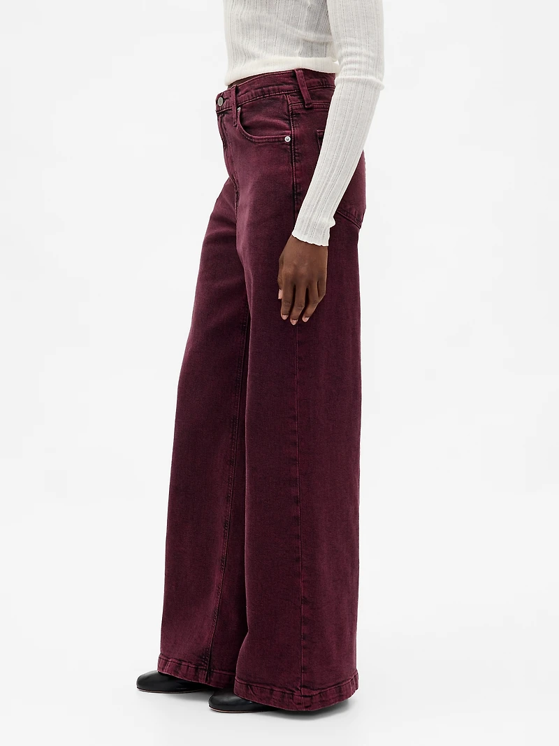 High Rise Stride Wide-Leg Jeans