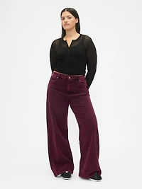 High Rise Stride Wide-Leg Jeans