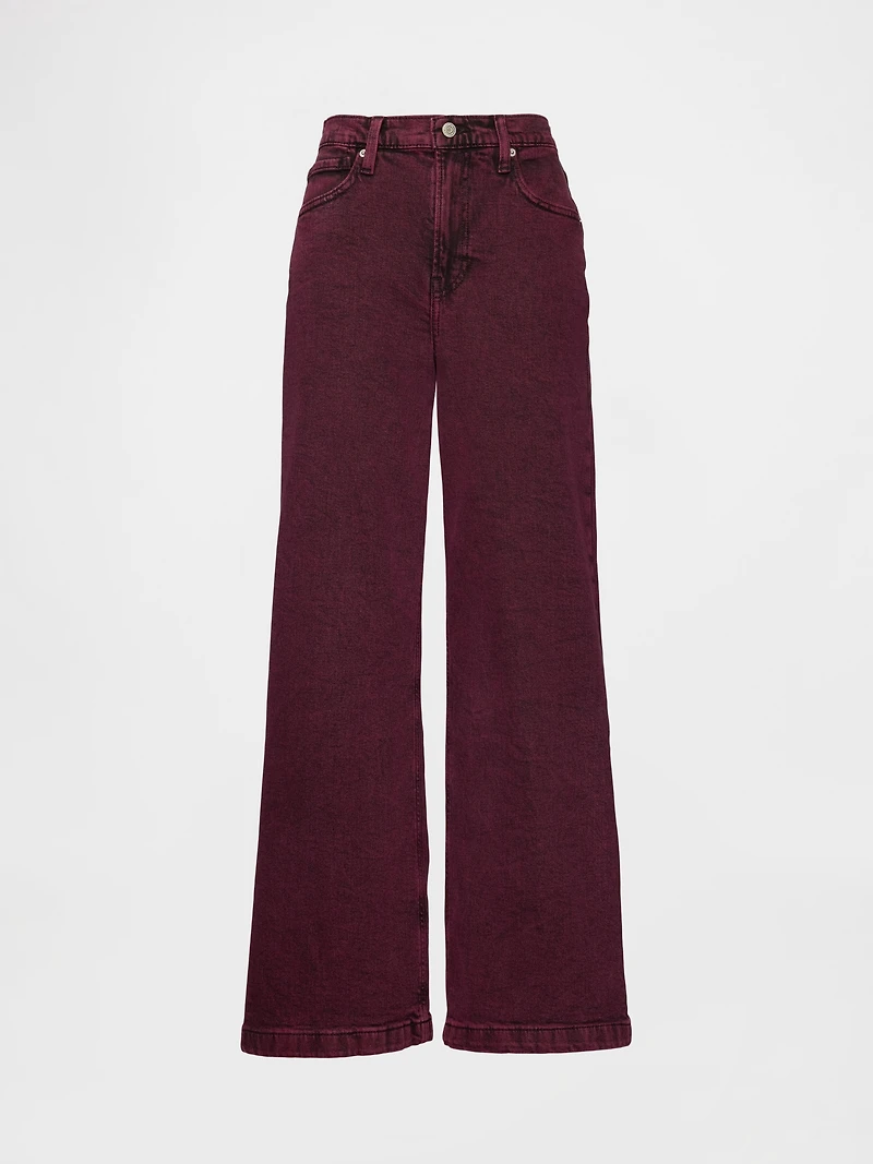 High Rise Stride Wide-Leg Jeans