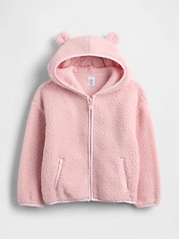 Baby & Toddler Sherpa Bear Zip Hoodie