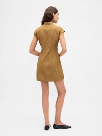 Poplin Seamed Shirtdress