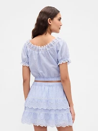 Eyelet Crop Top