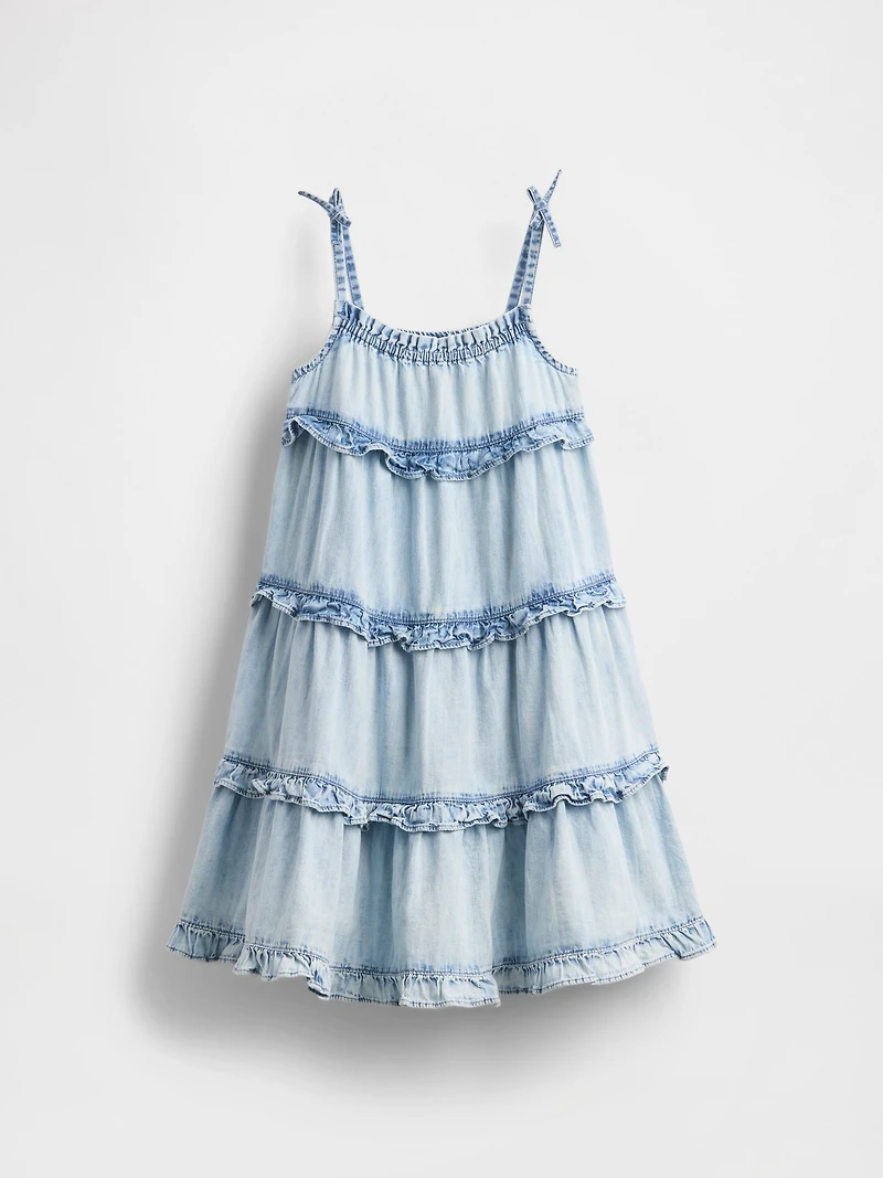 Baby & Toddler Ruffle Tiered Denim Dress