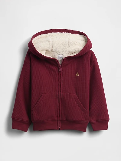 Baby & Toddler Sherpa-Lined Thermal Zip Hoodie