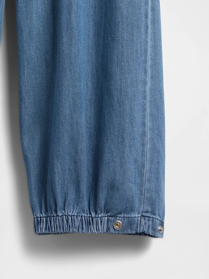 Kids Poplin Baggy Joggers