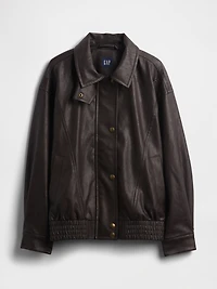 Oversized Vegan Leather Jacket