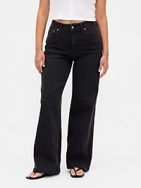 Curvy High Rise Stride Wide-Leg Jeans