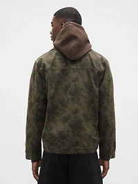 Floral Canvas Denim Overshirt