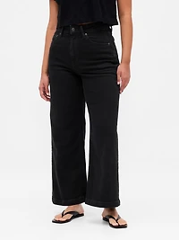 Curvy High Rise Stride Wide-Leg Ankle Jeans