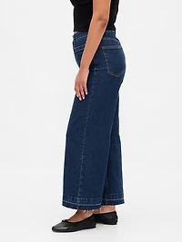 Curvy High Rise Stride Wide-Leg Ankle Jeans