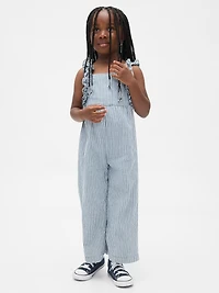 Baby & Toddler Denim Stripe Ruffle Jumpsuit