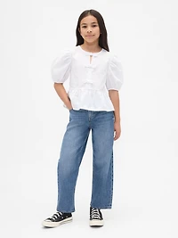 Kids Mid Rise UltraSoft Relaxed Crop Jeans