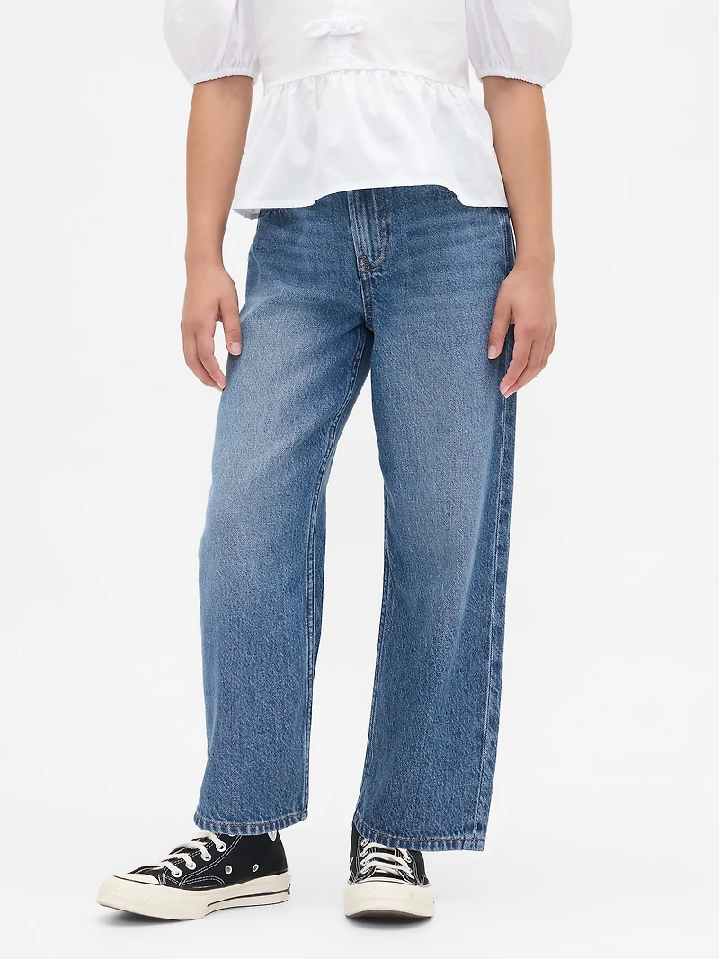 Kids Mid Rise UltraSoft Relaxed Crop Jeans