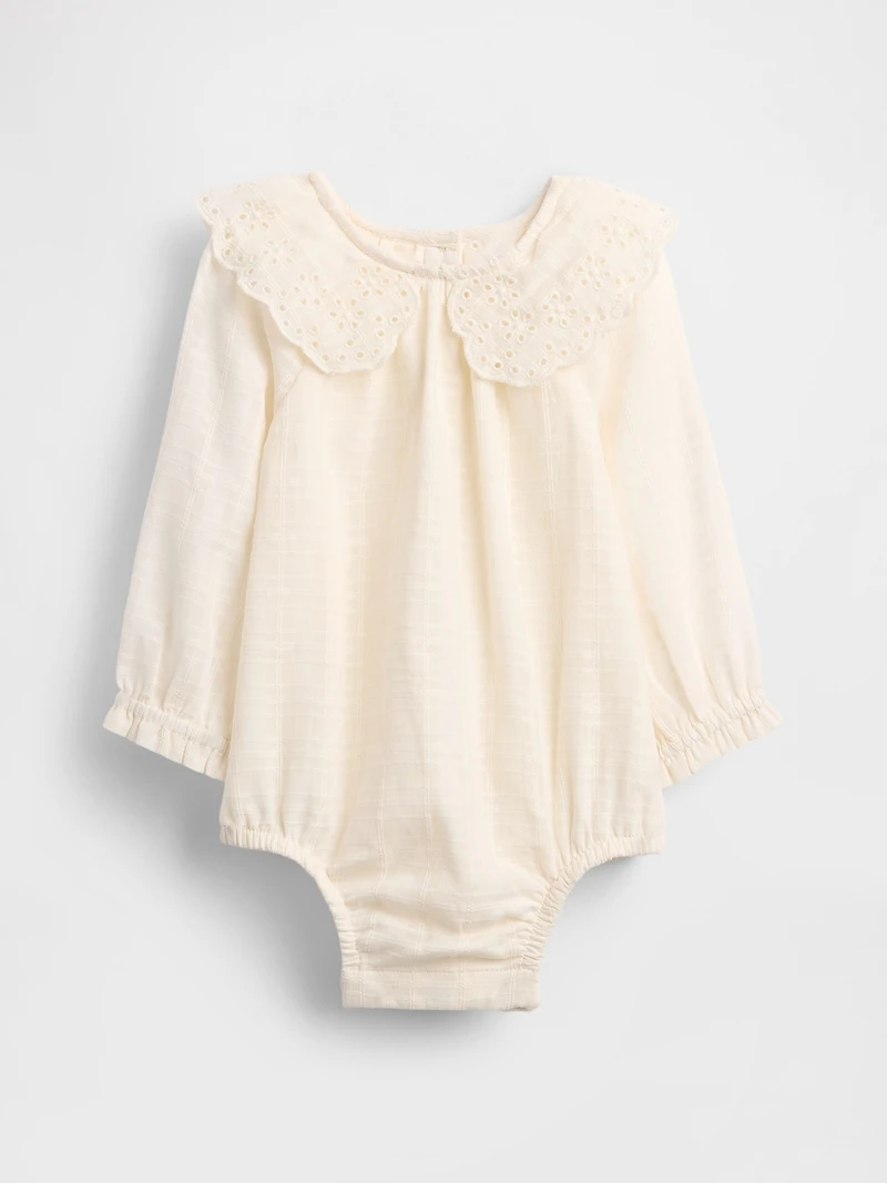 Baby Eyelet Collar Bubble Bodysuit