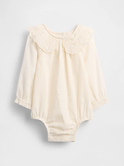 Baby Eyelet Collar Bubble Bodysuit