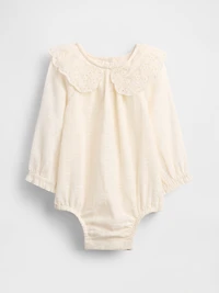 Baby Eyelet Collar Bubble Bodysuit