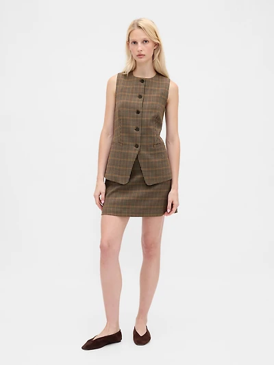 Herringbone Mini Skort