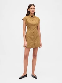Poplin Seamed Shirtdress