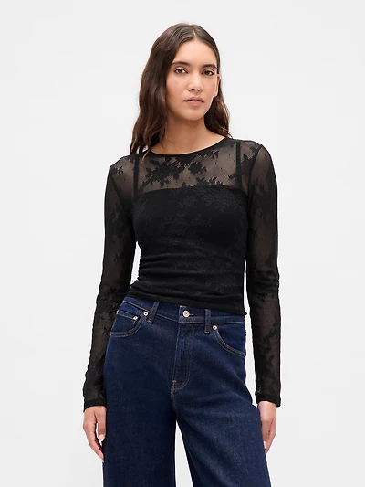 Sheer Lace Top