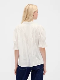 Ruffle Pintuck Shirt